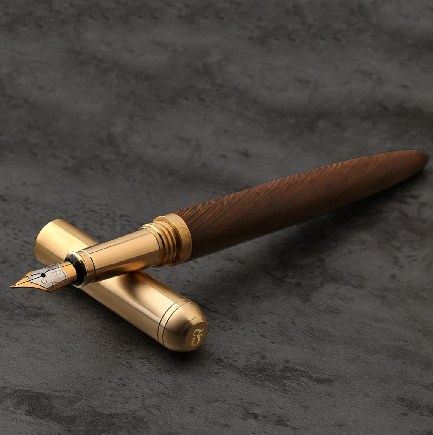 The Original Vintage Brass and Wood Fountain Pen