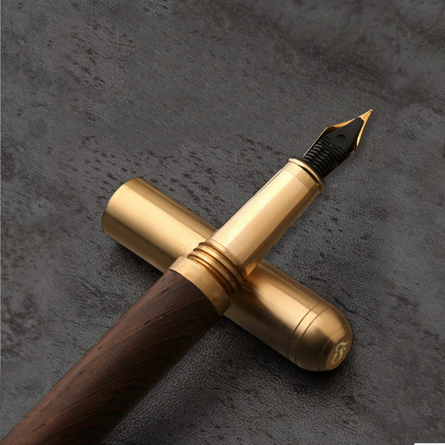 The Original Vintage Brass and Wood Fountain Pen