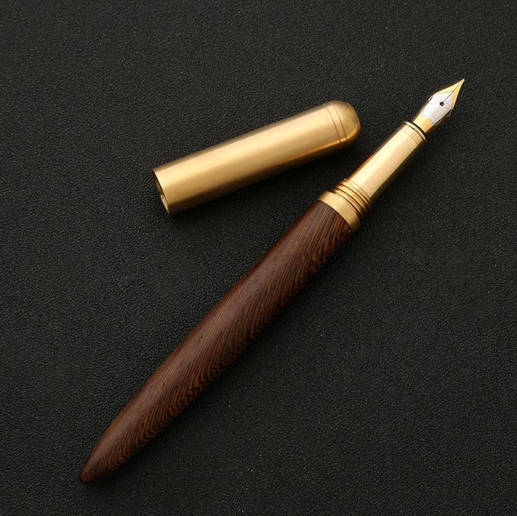 The Original Vintage Brass and Wood Fountain Pen – Frederick 𝔉 Fölsch