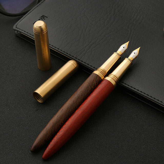 The Original Vintage Brass and Wood Fountain Pen